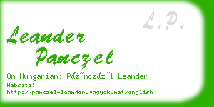 leander panczel business card